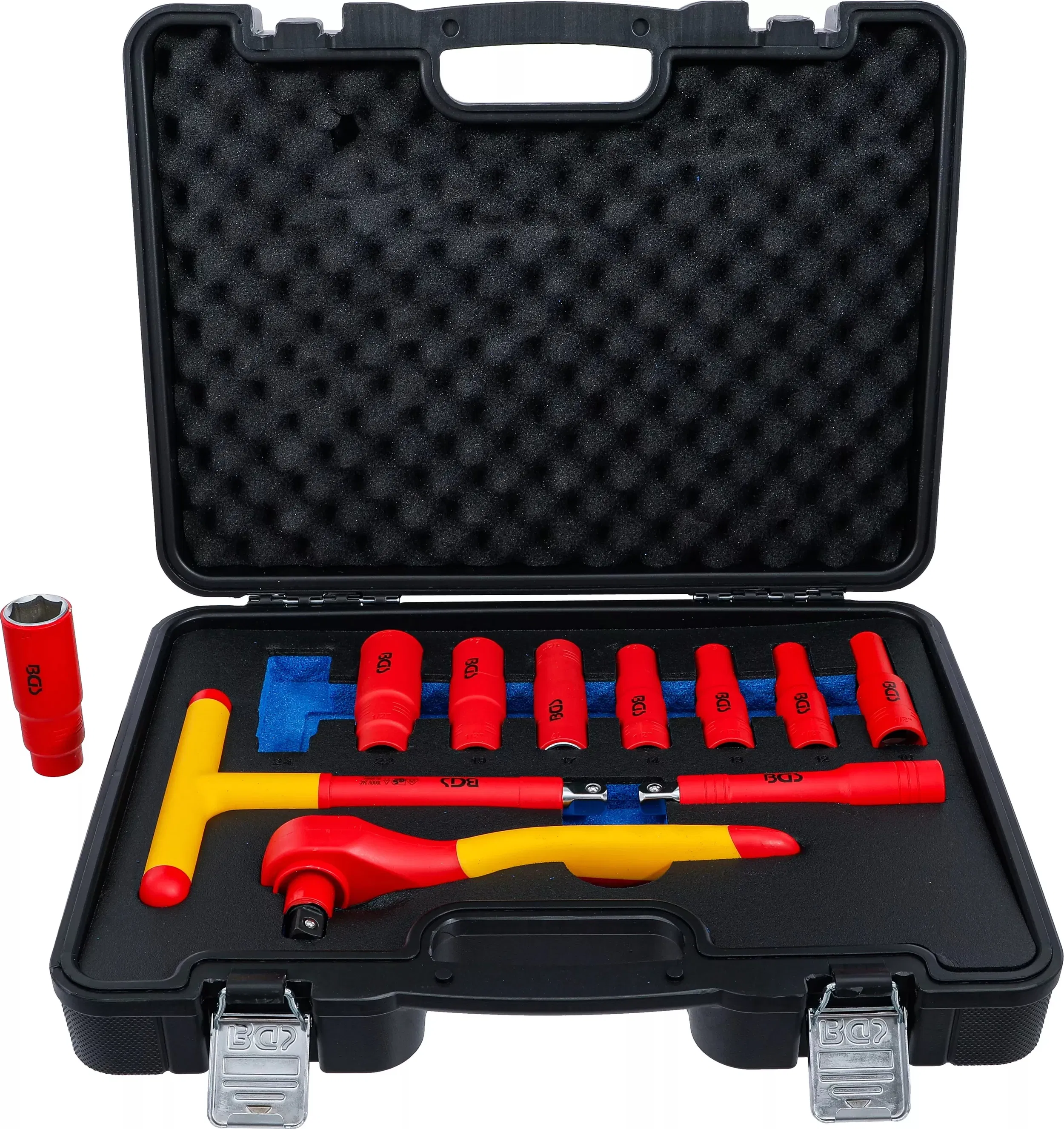 BGS Technic 9-7145 1/2"-os 6-lapú VDE szigetelt dugókulcs készlet, 11 részes termék fő termékképe