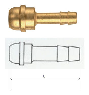 (ST1213M) G 1/2 csatlakozású tömlővég, rövid termék fő termékképe