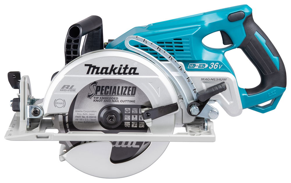 Makita DRS780Z akkumulátoros hátsó markolatos körfűrész (akku és töltő nélkül) termék fő termékképe