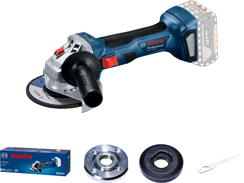 Bosch GWS 180-Li akkus sarokcsiszoló (akku és töltő nélkül) termék fő termékképe