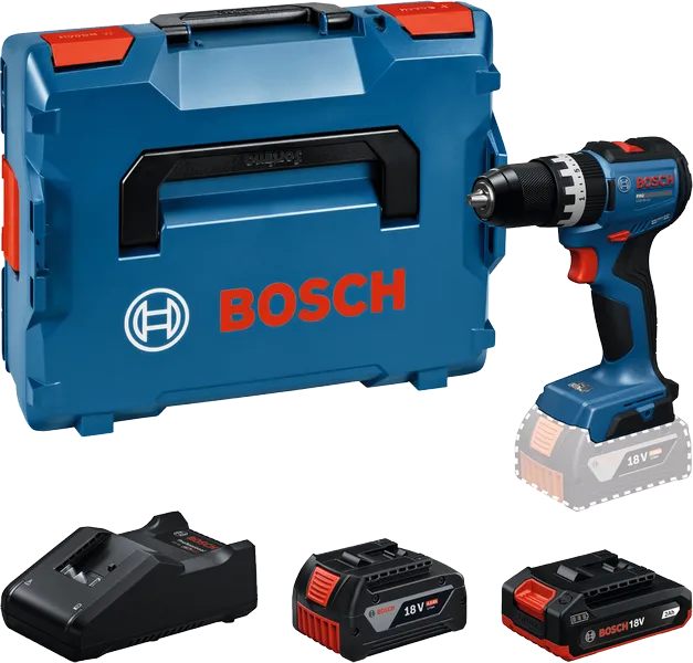 Bosch GSB18V-52 akkus ütvefúró-csavarozó (1 x 2.0 Ah és 1 x 4.0 Ah Li-ion akkuval, L-BOXX-ban) termék fő termékképe