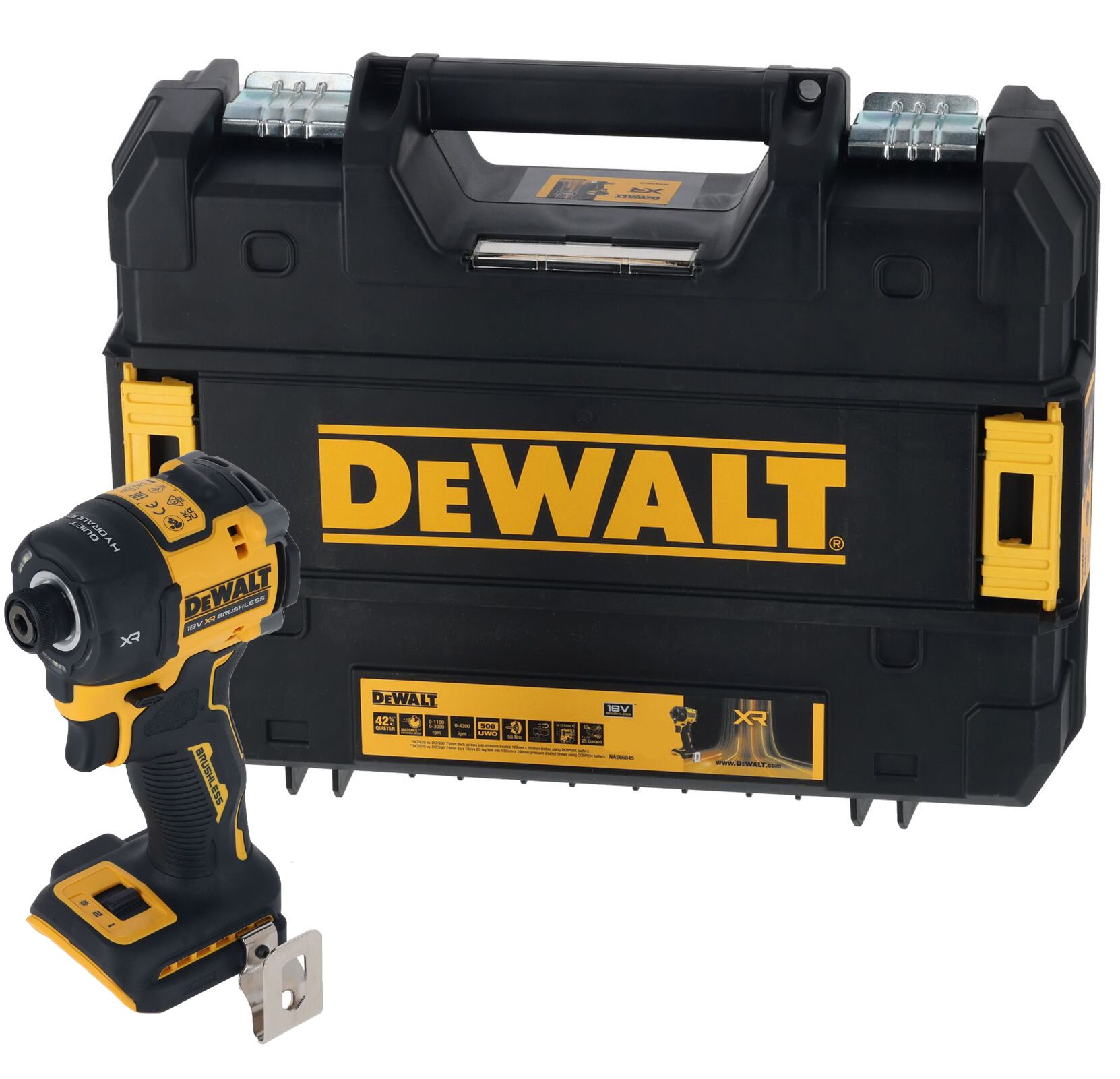 Dewalt DCF870NT akkus hidraulikus ütvecsavarozó (akku és töltő nélkül, TSTAK kofferben) termék fő termékképe
